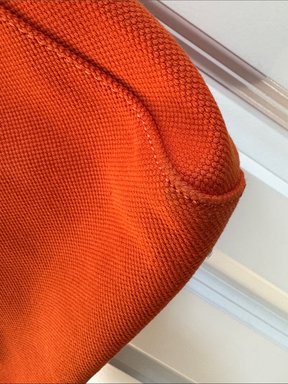 Michael Kors Burnt Orange Canvas Tote with Tan Leather Straps - Picture 6 of 11